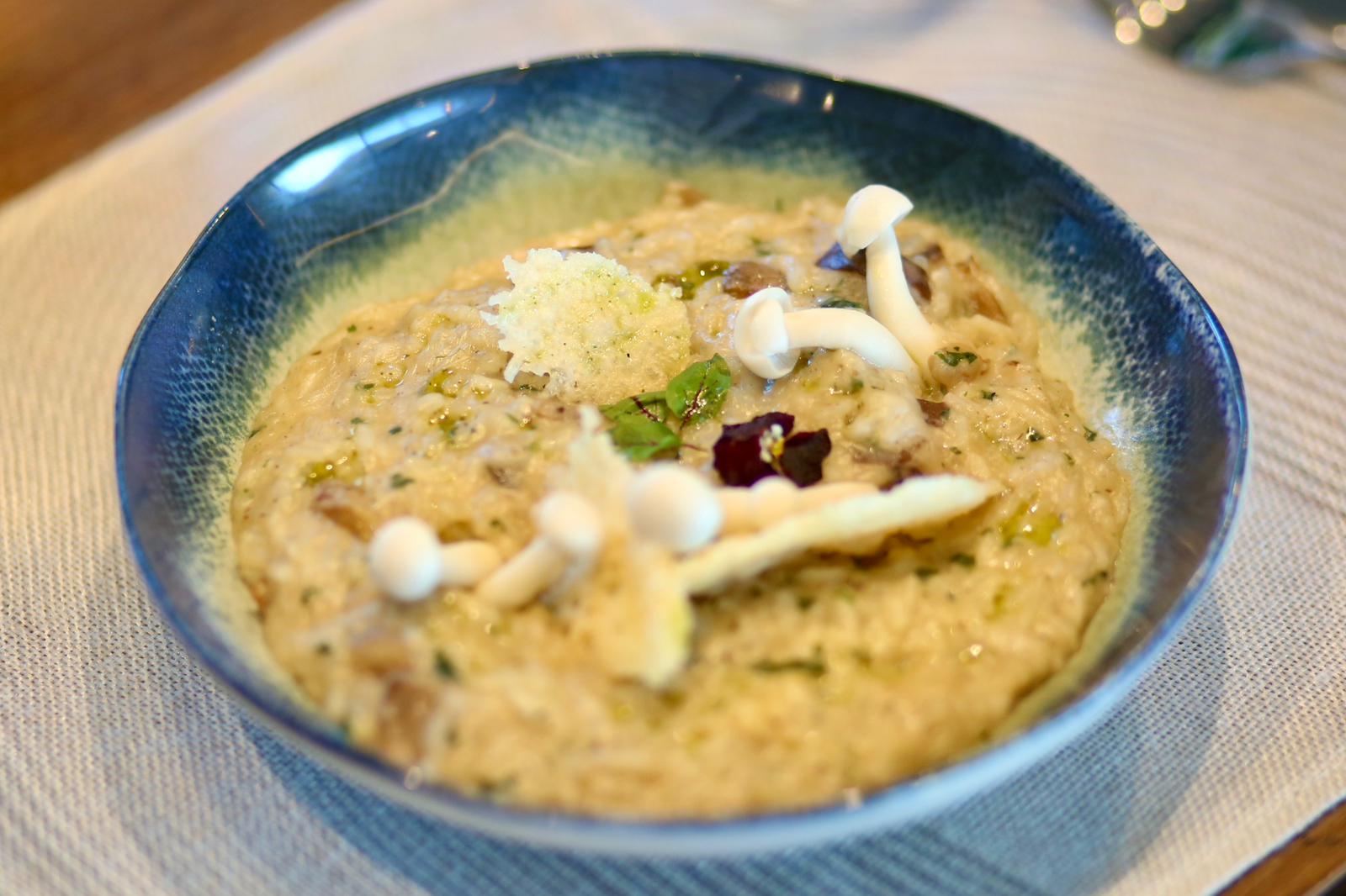 Seafood salad with shrimp, clams and greens