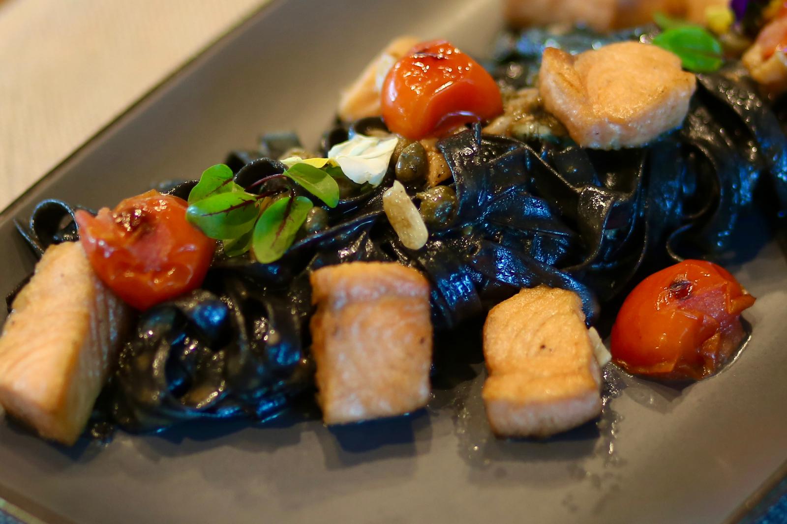 Full table spread with charcuterie board centrepiece