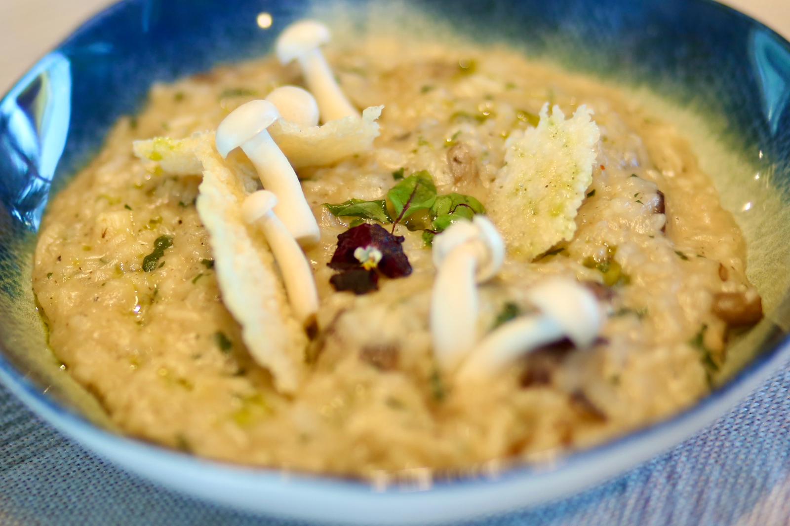 Octopus tentacle on golden roasted potatoes